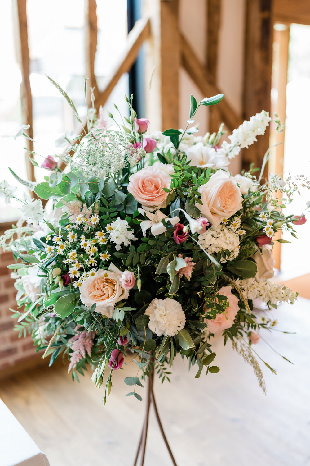 Summer Ceremony Flowers Pink Pretty Blake Hall Wedding Gemma Giorgio Photography