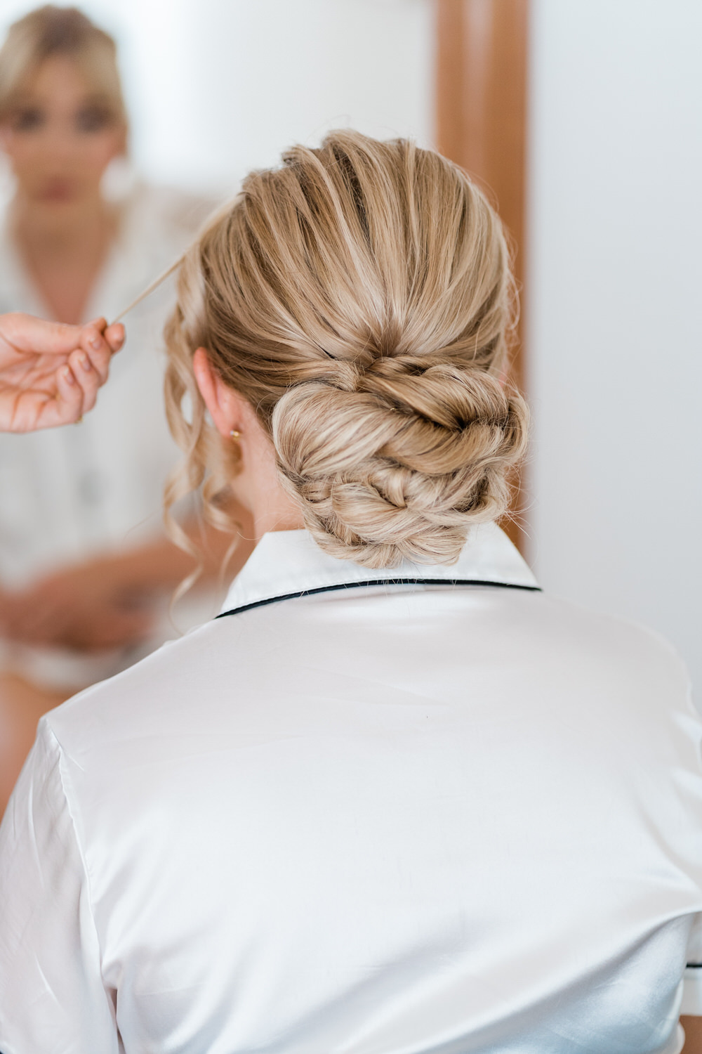 Bride Hairstyle Up Do Chignon Blake Hall Wedding Gemma Giorgio Photography