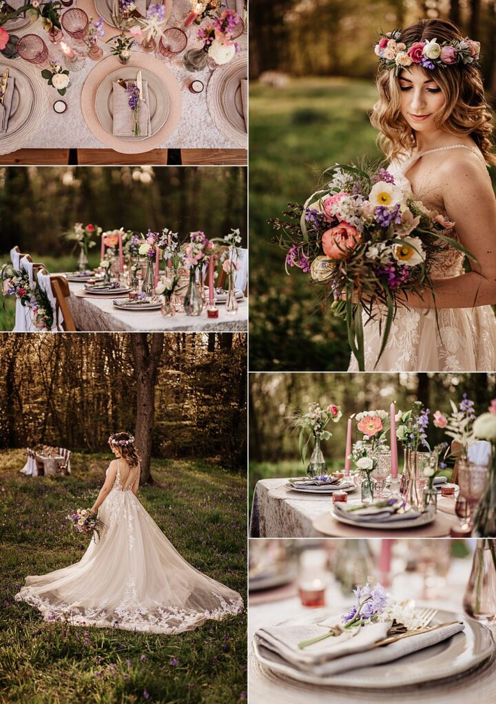 Bluebell Coral Spring Wedding Colours Ideal Imaging