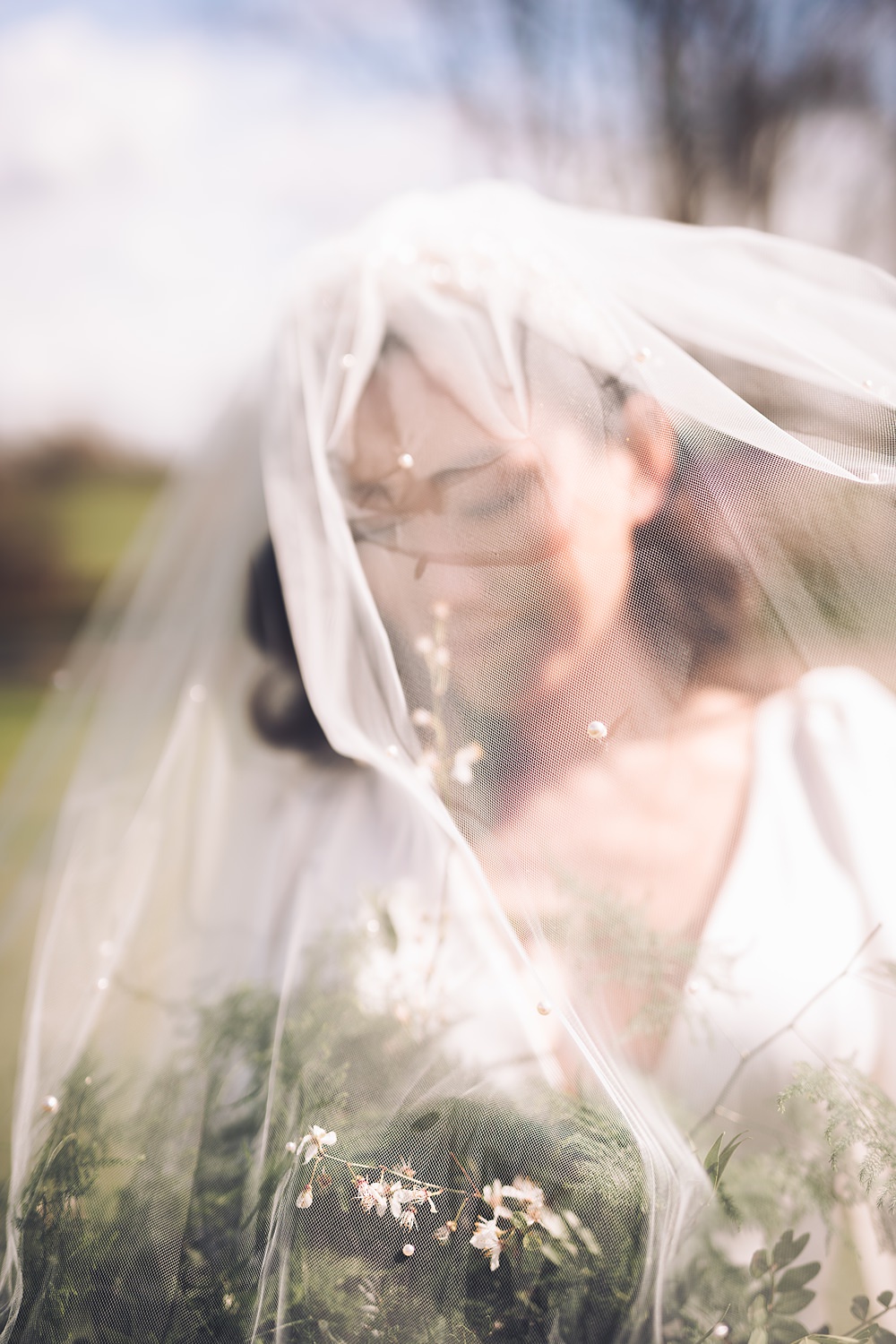 Bourton Hall Wedding Ellie Mac Photography Veil Bride
