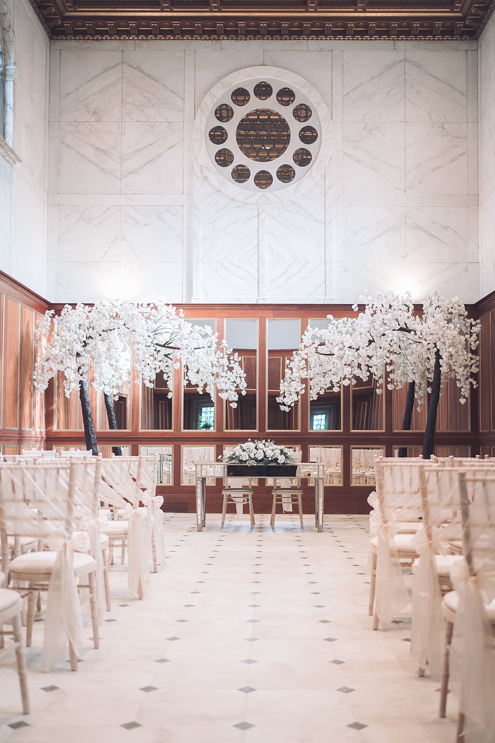 Bourton Hall Wedding Ellie Mac Photography Cherry Blossom Tree Aisle Decor