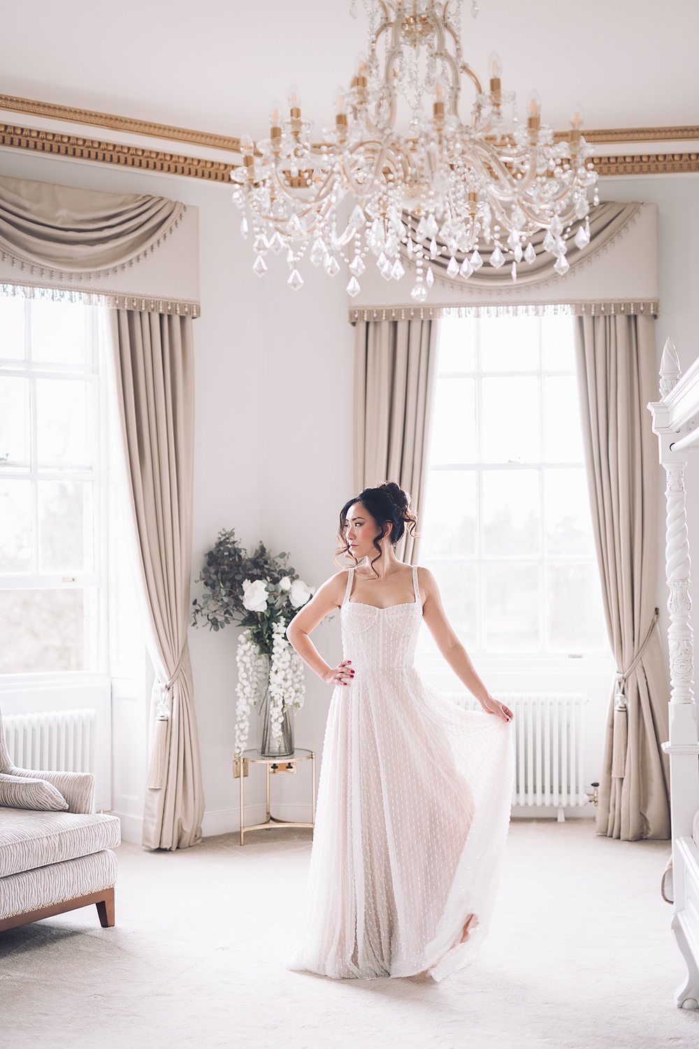 Bourton Hall Wedding Ellie Mac Photography Pearl Gown Dress Bride