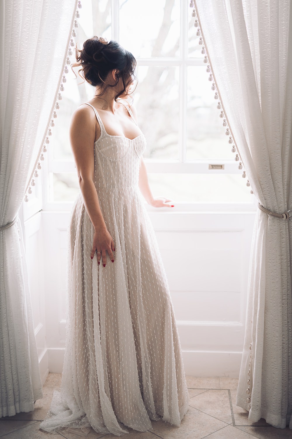 Bourton Hall Wedding Ellie Mac Photography Pearl Gown Dress Bride