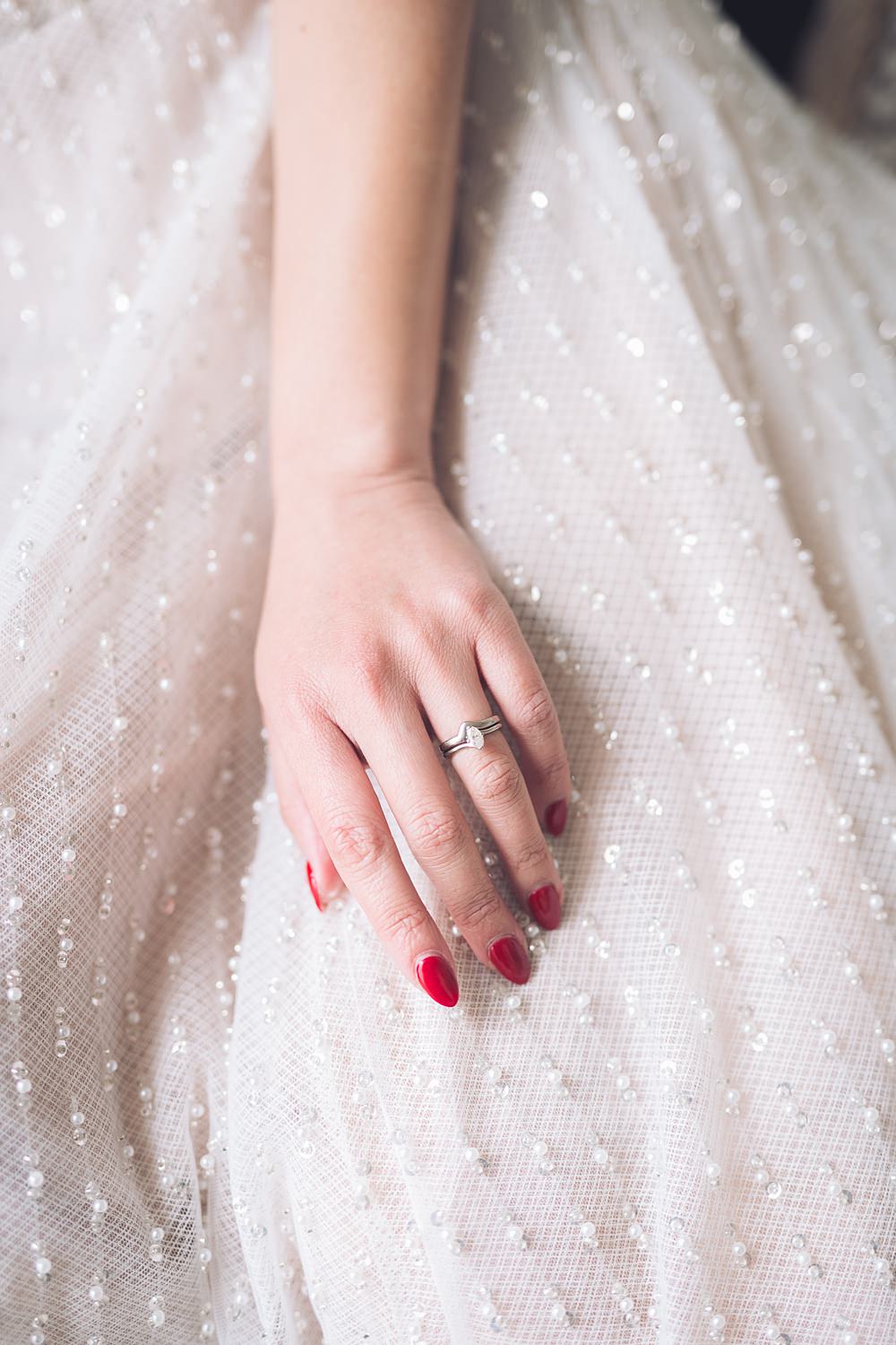 Bourton Hall Wedding Ellie Mac Photography Nails Manicure Red Bride Ring