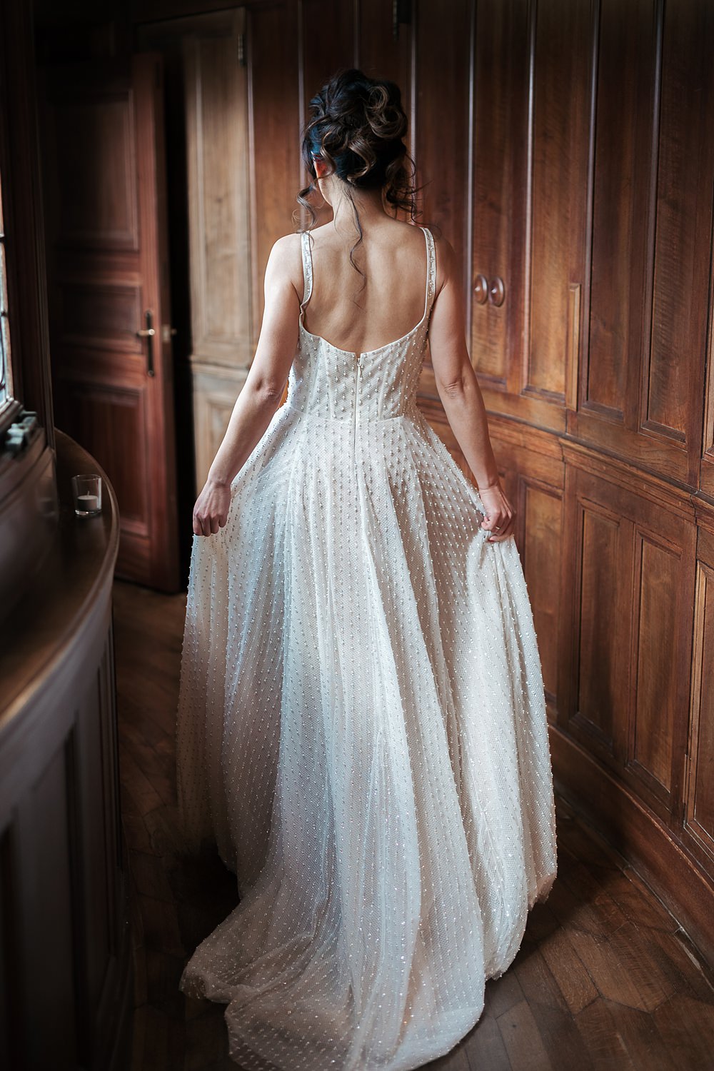 Bourton Hall Wedding Ellie Mac Photography Pearl Gown Dress Bride