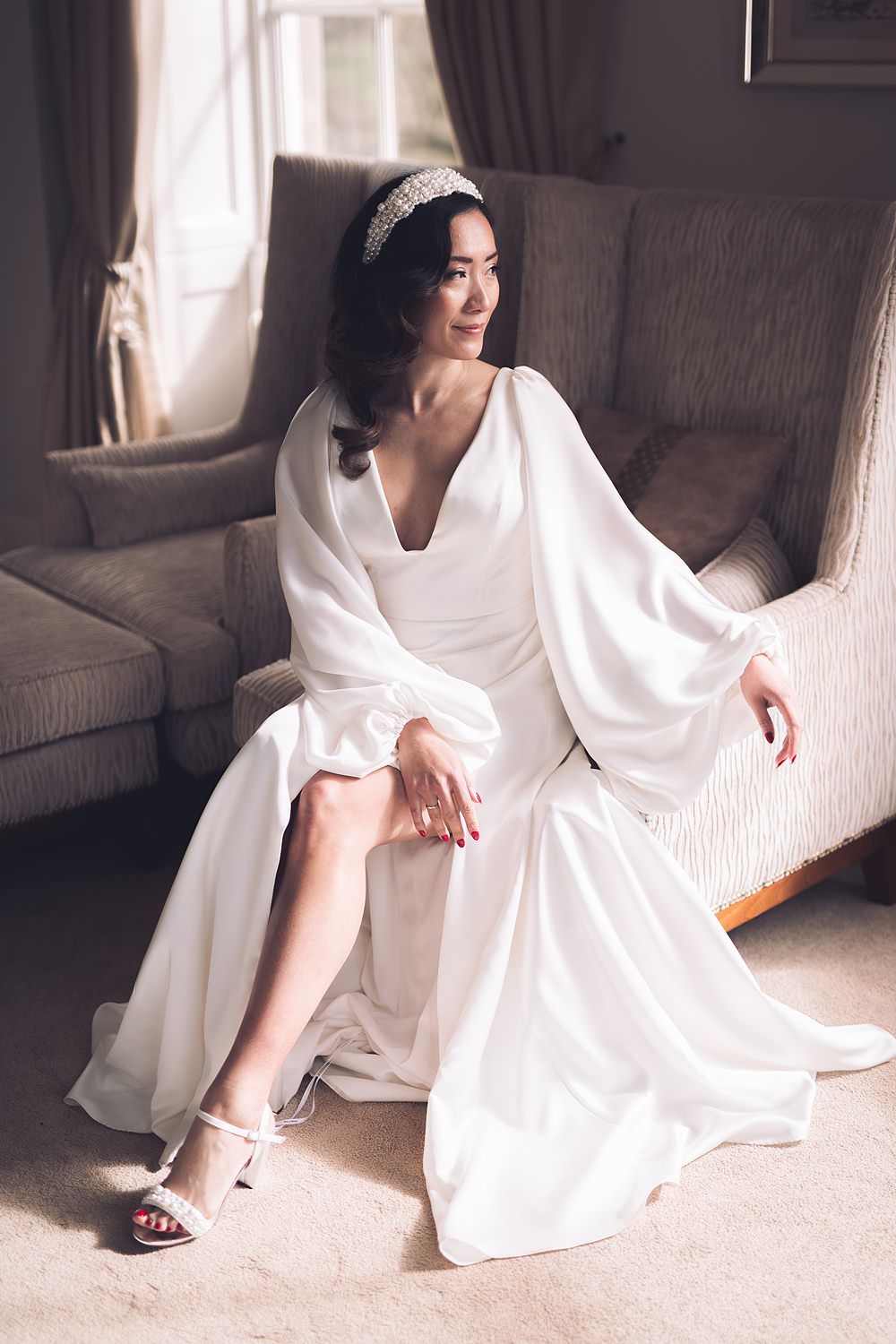 Bourton Hall Wedding Ellie Mac Photography Pearl Bride Shoes