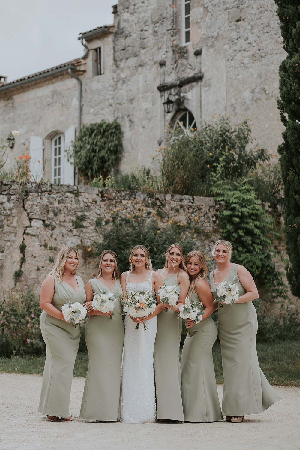 Chateau Barayre Wedding Grace Pham Photography Sage Green Bridesmaid Dresses