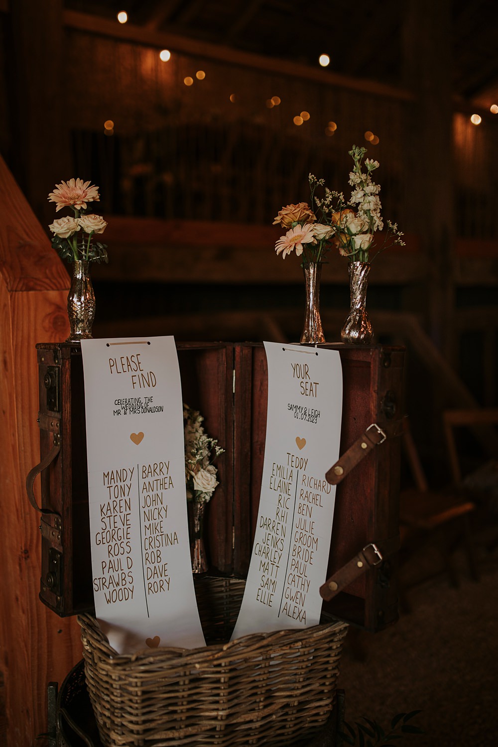 Chateau Barayre Wedding Grace Pham Photography Suitcase Flowers Table Plan