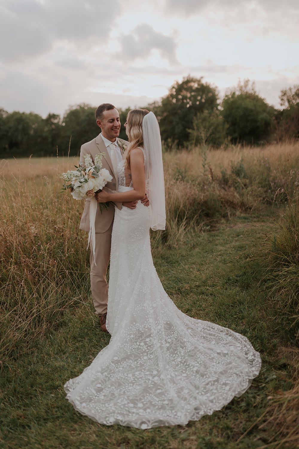Chateau Barayre Wedding Grace Pham Photography Made With Love Bridal Gown Train Veil
