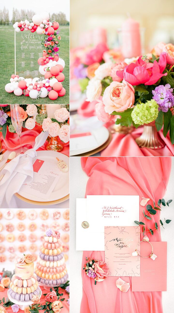 Coral Peach Spring Wedding Colour Idea Courtney Dee Photography