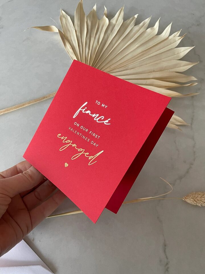 First Valentine's Engaged Card
