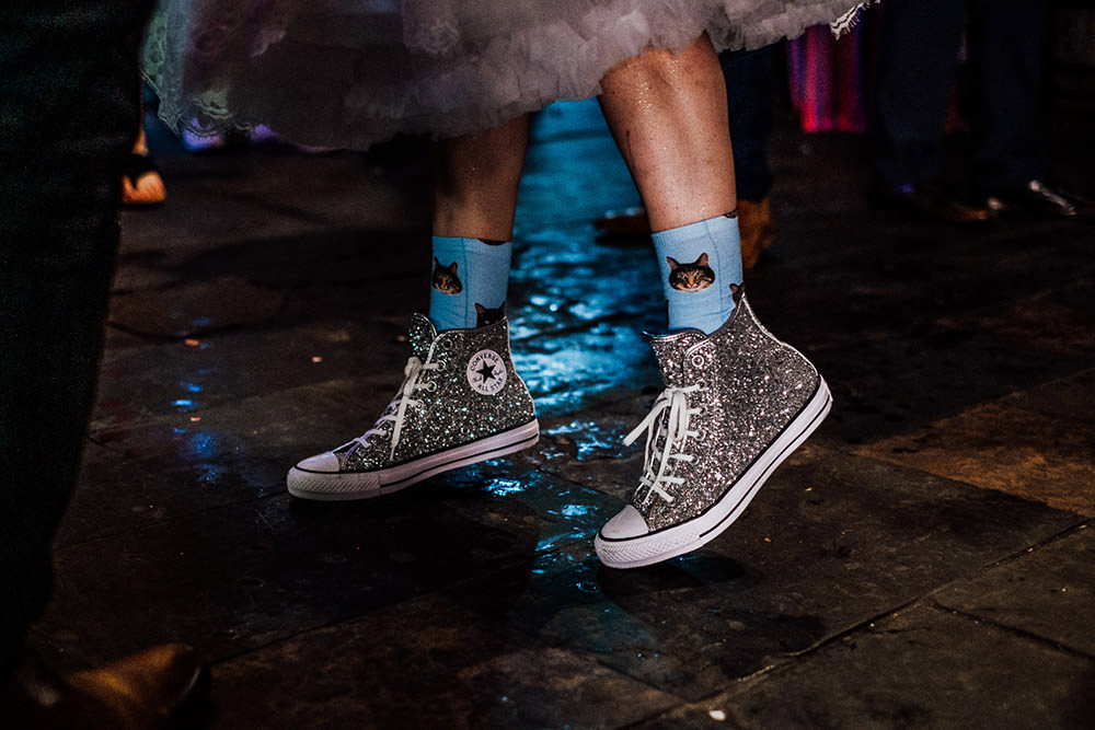 Glitter Trainers Converse Wedding Bride Anna Pumer Photography