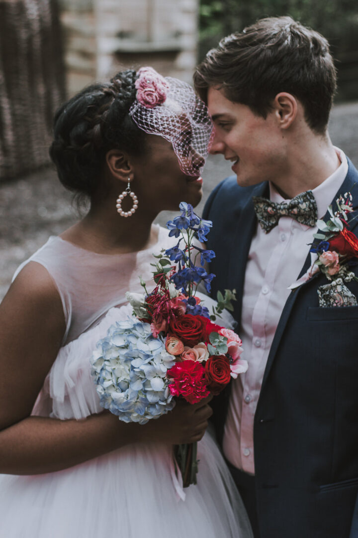 Halo Braid Bridal Hairstyle Birdcage Veil Jessica Hill Photography