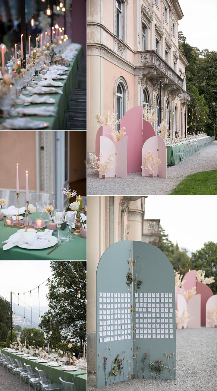 Light Pink Green Spring Wedding Colors L’Ordine della Giarrettiera