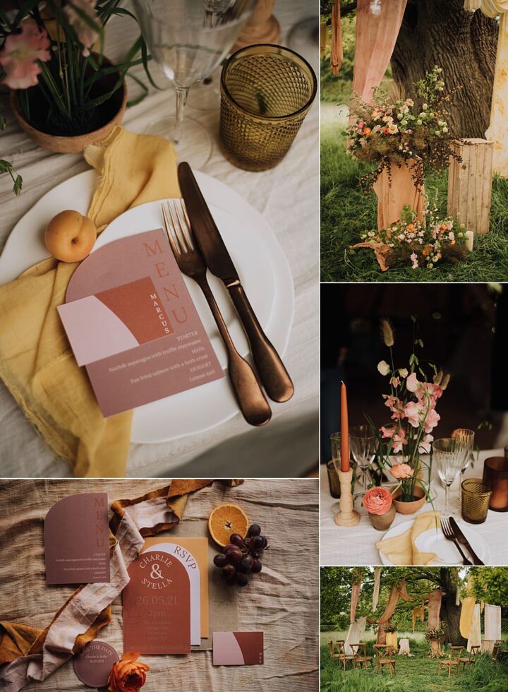 Peach Yellow Terracotta Spring Wedding Colour Theme Megan Duffield