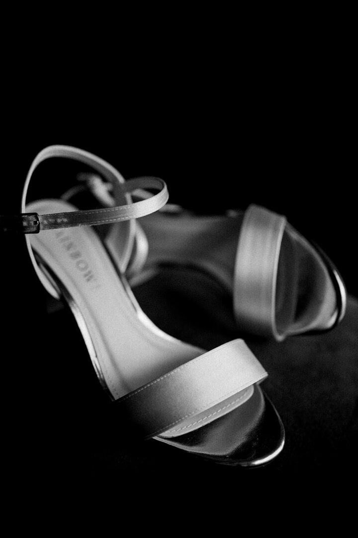 Simple Bridal Shoes Strap Ivory Paul Santos Photography