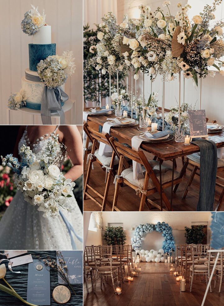 Spring Colours Wedding Theme White Blue Clare Smith Photography
