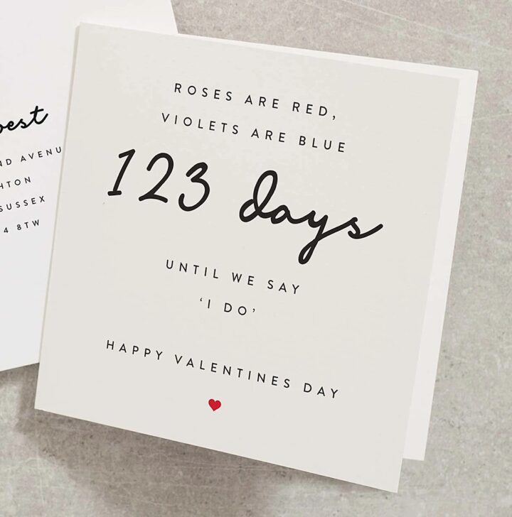 Valentine's Day Card Wedding Countdown