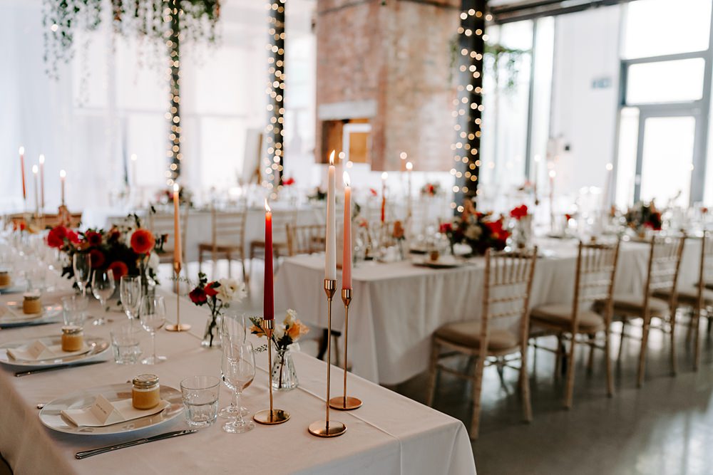 Wedding Ceremony At Home Gina Fernandes Photography Industrial Reception White Coral Flowers