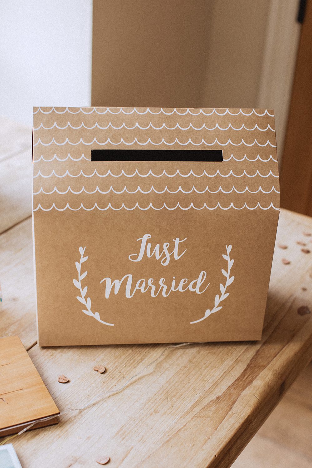 Conwy Barn Wedding Fox and Bear Photography Card Post Box