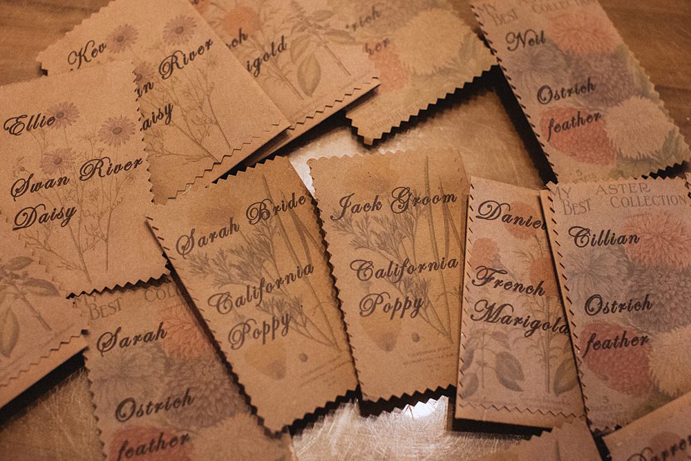 Conwy Barn Wedding Fox and Bear Photography Seed Favours