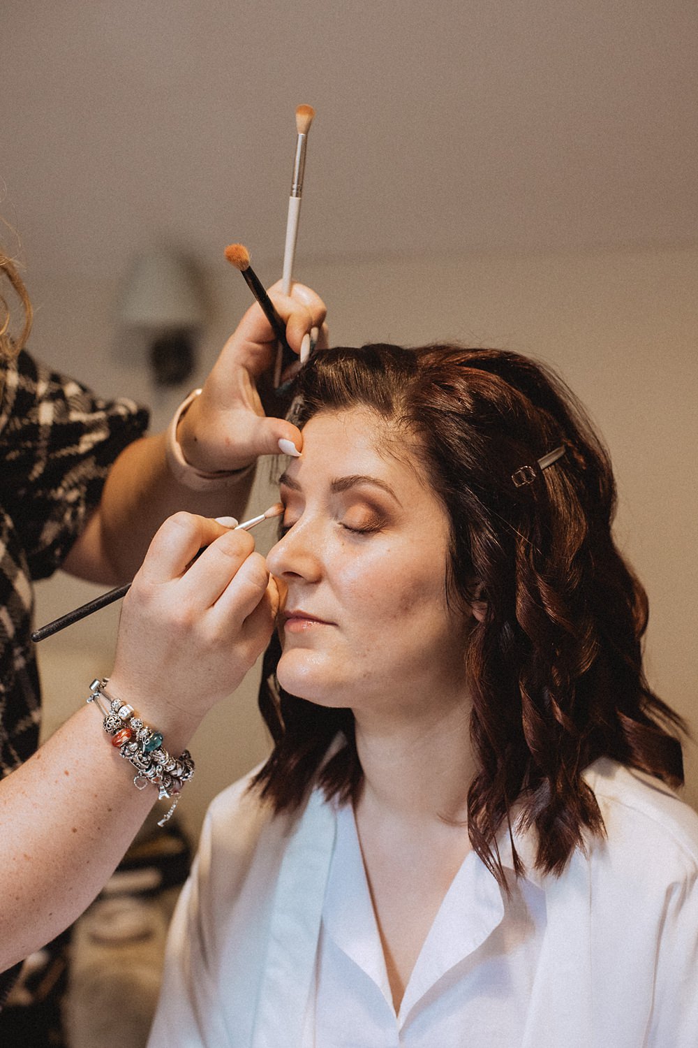 Conwy Barn Wedding Fox and Bear Photography Bride Makeup