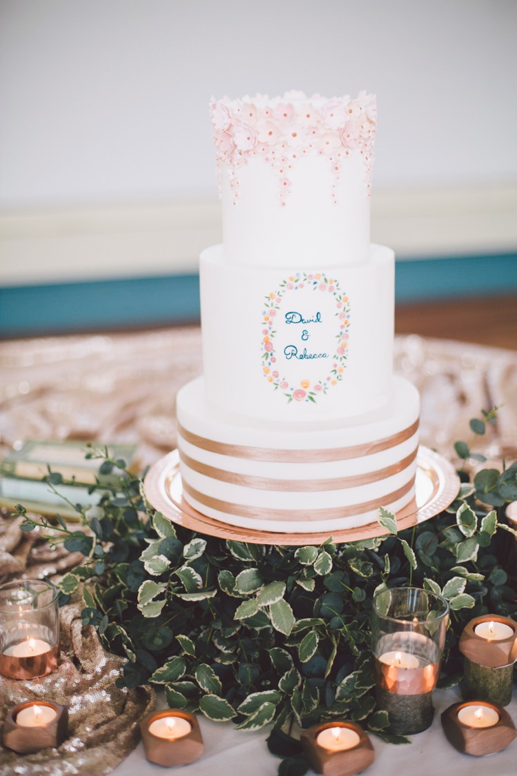 Dainty Flowers Spring Wedding Cake Idea Grace Elizabeth Photography