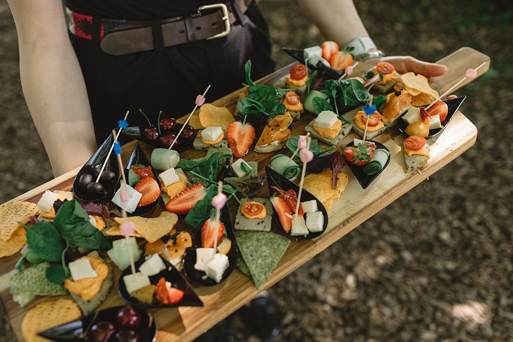 High Paradise Farm Wedding Louise Barry Photographer Canapes
