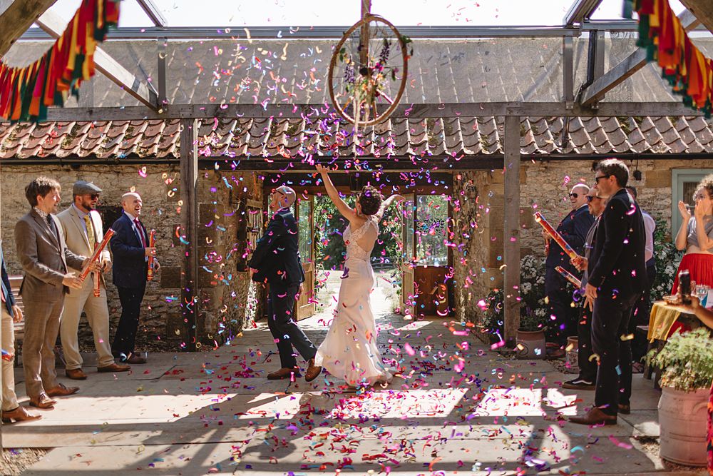 High Paradise Farm Wedding Louise Barry Photographer Confetti Cannon