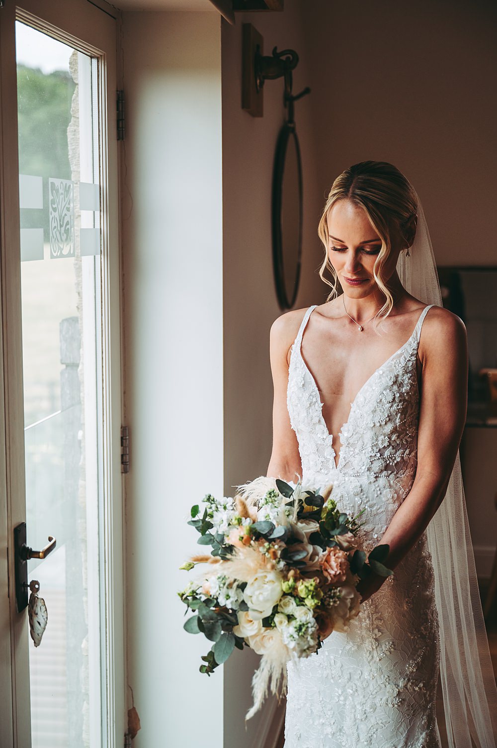 Hyde House Wedding Cotswold Pictures Made With Love Bridal Gown Veil Lace