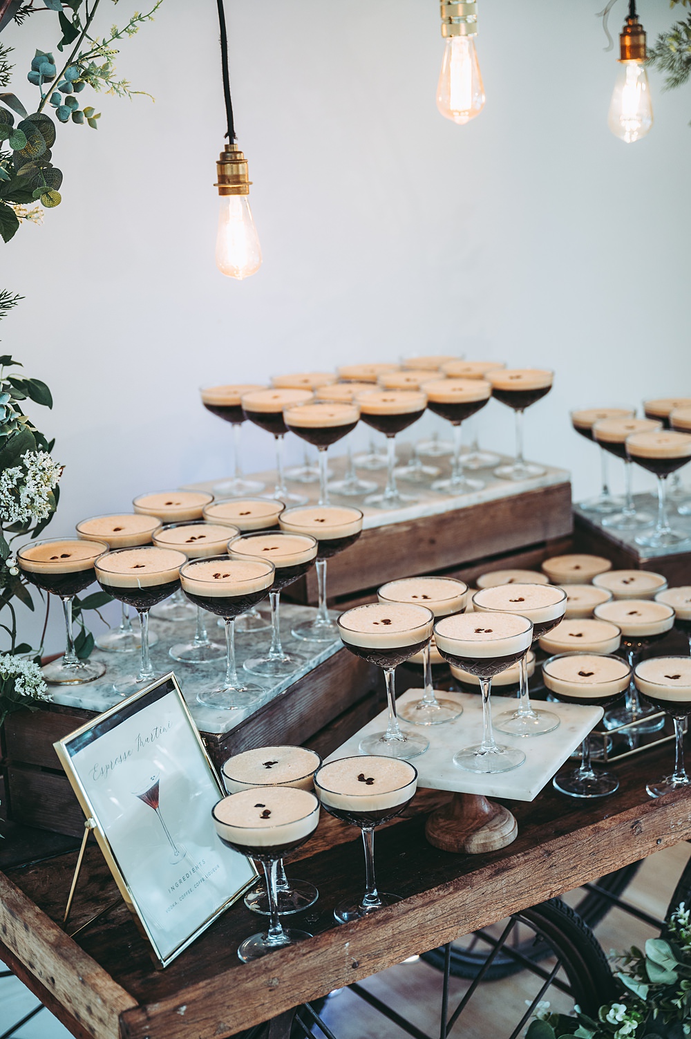 Hyde House Wedding Cotswold Pictures Espresso Martini Cocktails Drinks