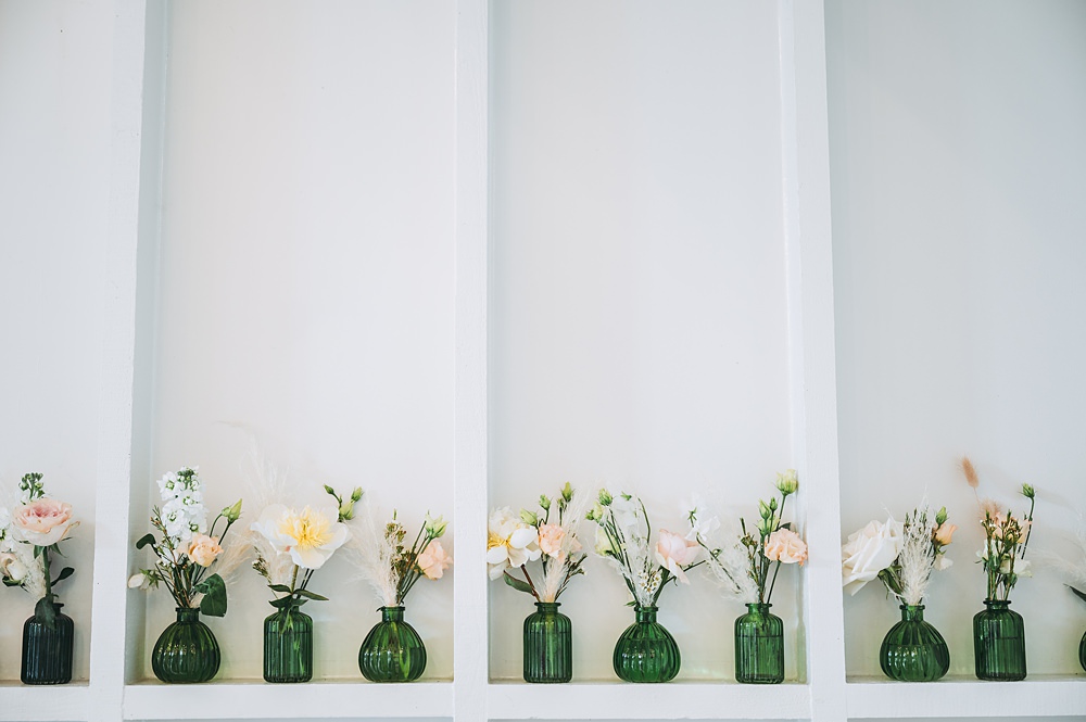 Hyde House Wedding Cotswold Pictures Flowers In Bottles