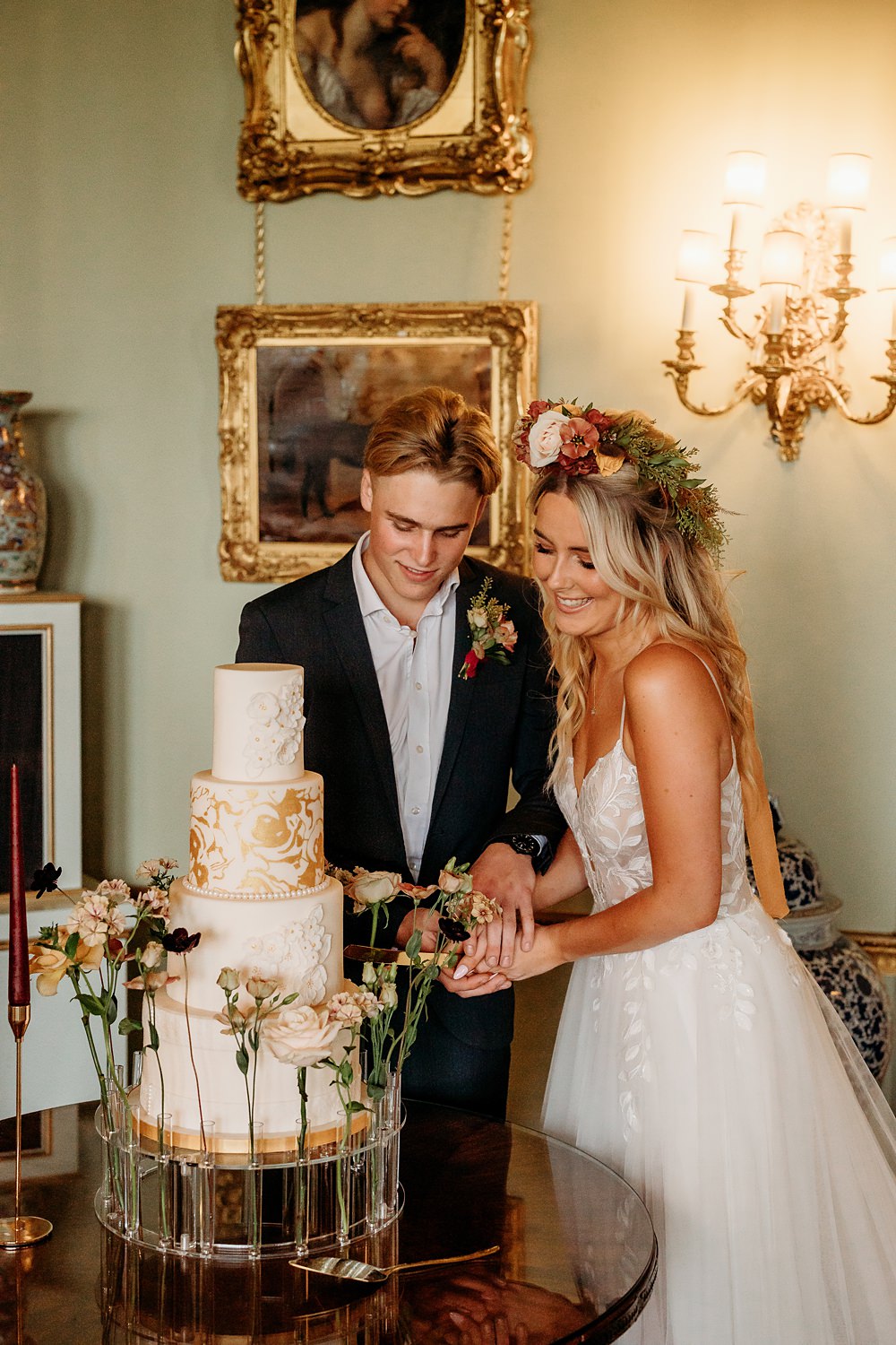 Rust Burnt Orange Autumn Wedding NK Photography
