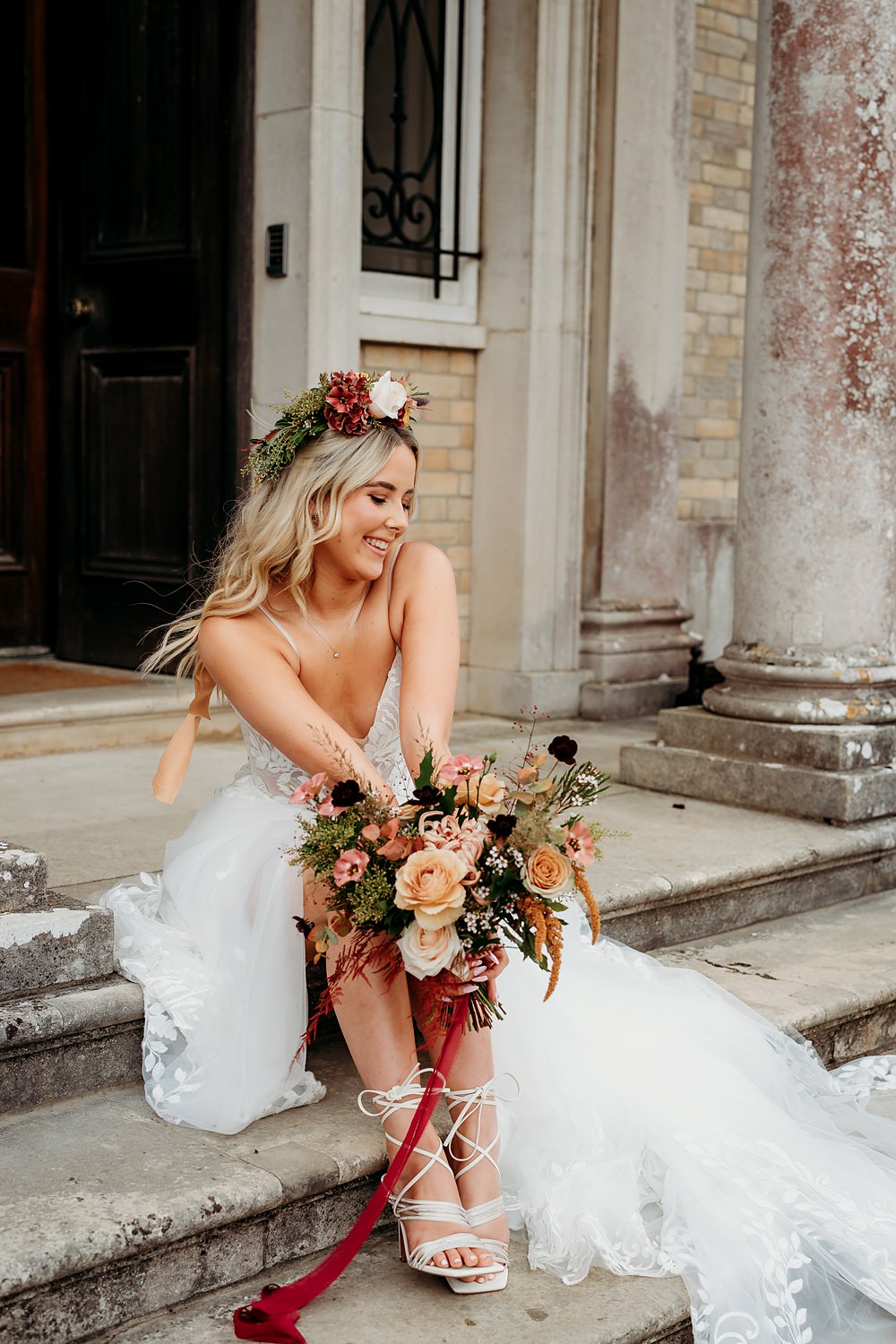Rust Burnt Orange Autumn Wedding NK Photography