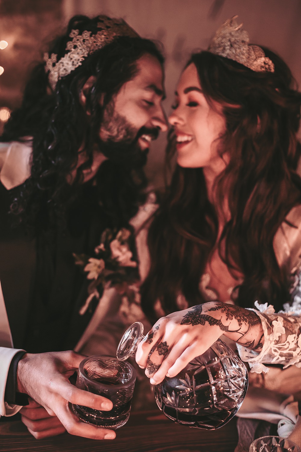Sheriff Hutton Castle Wedding Bee Wilde Studio Drinks Couple