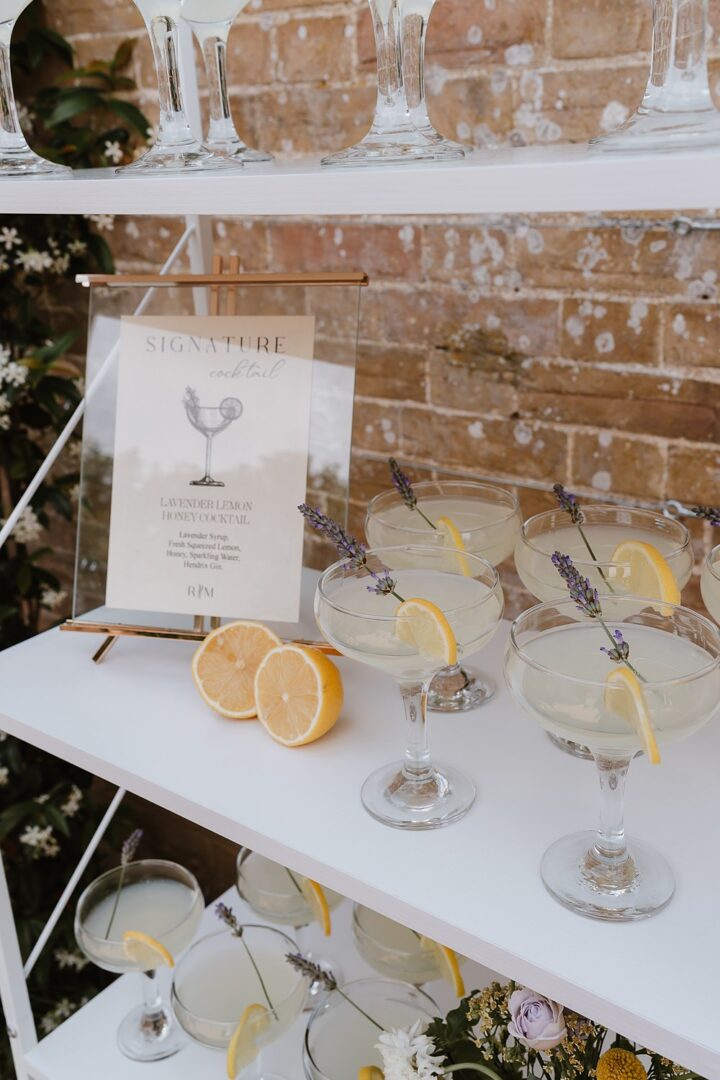 Spring Wedding Drink Cocktail Lemon Lavender By Emma Olivia Photography