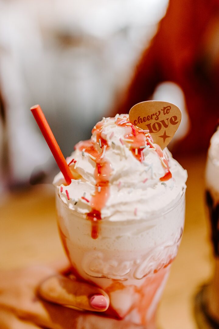 Spring Wedding Milkshake Drink Idea Caroline Opacic Photography