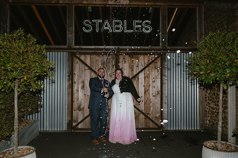 Stables at Ffolkes Wedding Cherrelle Blake Photography Champagne Pop