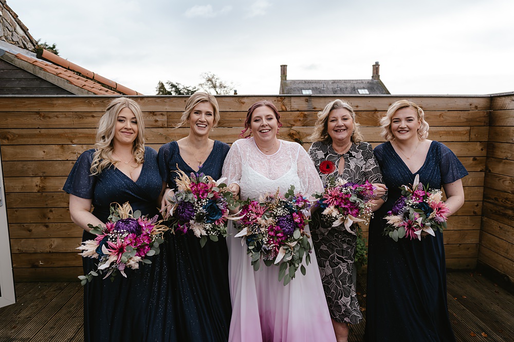Stables at Ffolkes Wedding Cherrelle Blake Photography Navy Blue Long Bridesmaid Dresses