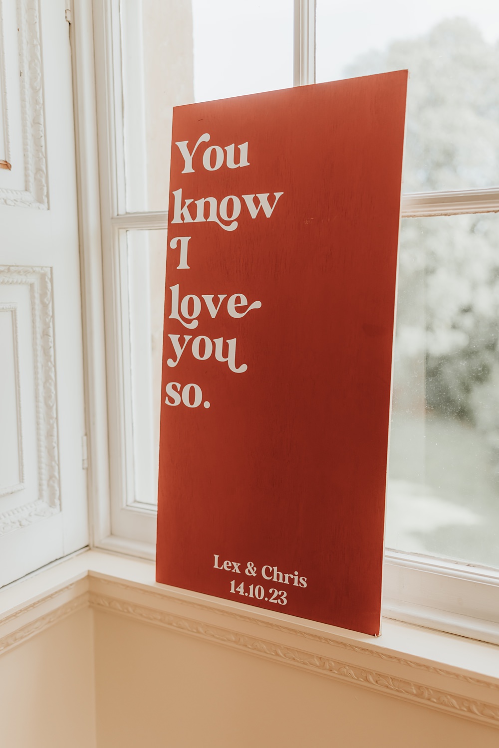 The Oystercatcher Wedding B Photography Orange Sign Love Quote