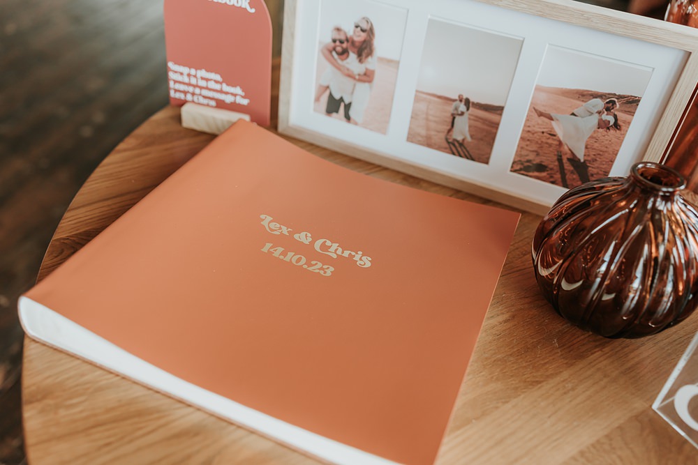 The Oystercatcher Wedding B Photography Orange Guest Book