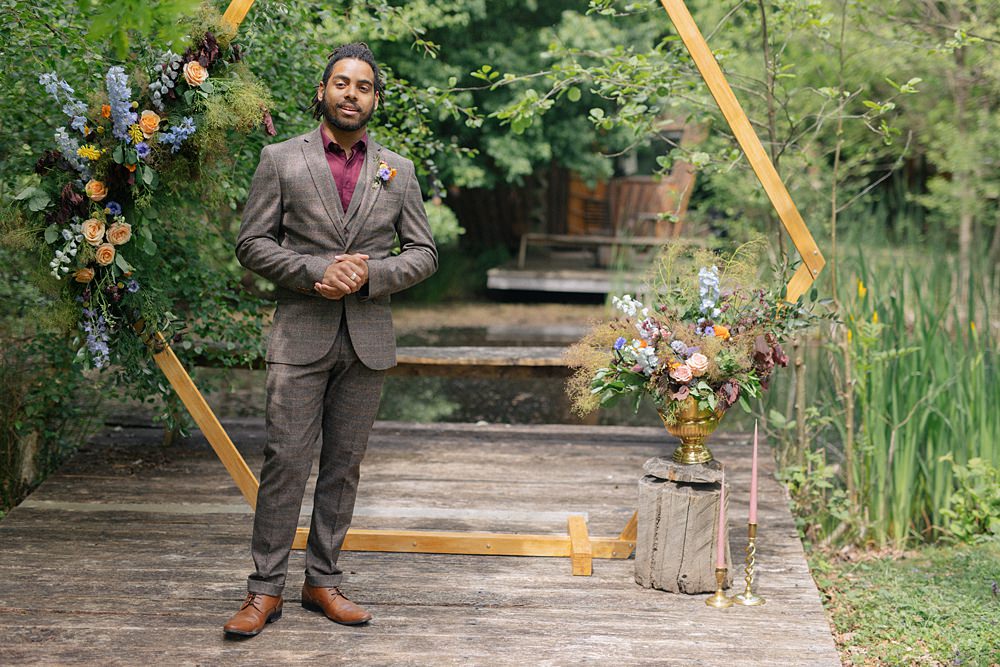Weddings At Woodfords Max Turner Weddings Grey Suit Groom Burgundy Shirt