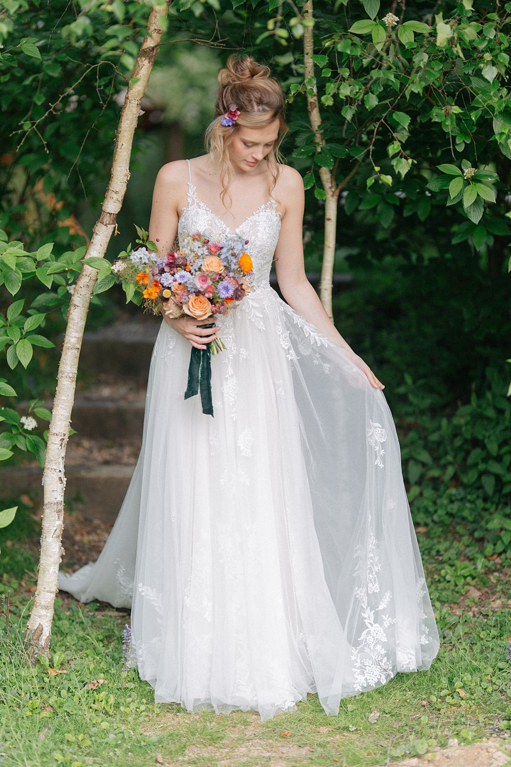 Weddings At Woodfords Max Turner Weddings Lace Tulle Gown Veil Bride