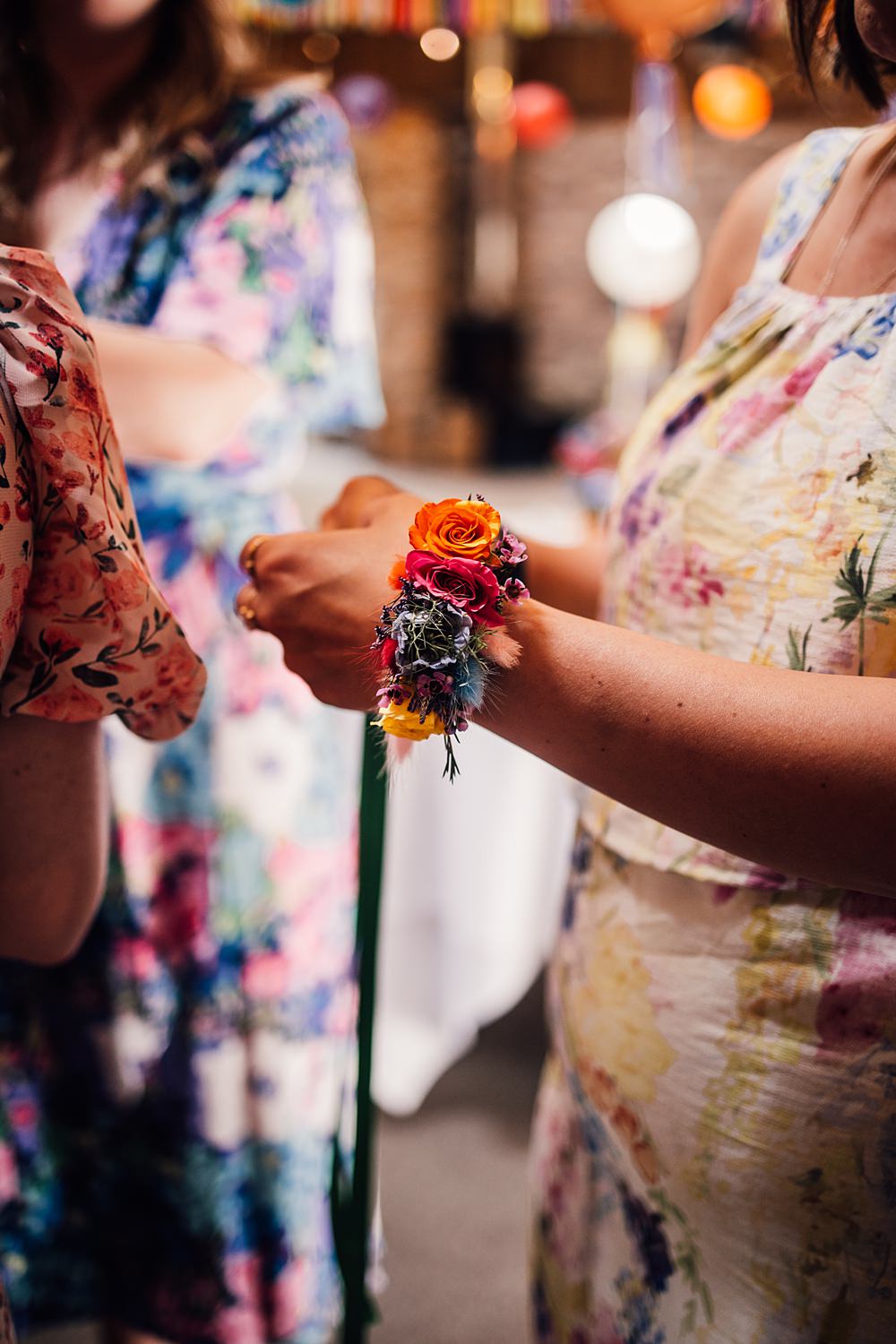 Cool Colourful Wedding Amy Elizabeth Photo Wrist Corsage Flowers
