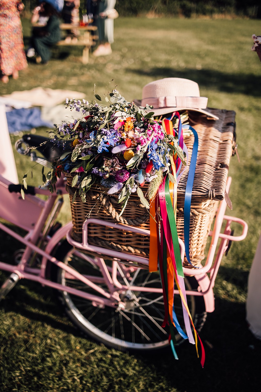 Cool Colourful Wedding Amy Elizabeth Photo Bouquet Flowers Multicolour Bright Summer Ribbons