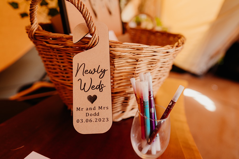 Den At Four Acre Wedding Lauren May Photos Guest Book Basket