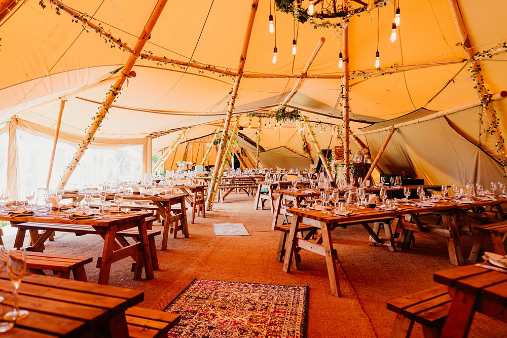 Den At Four Acre Wedding Lauren May Photos Tipi Reception Decor Simple