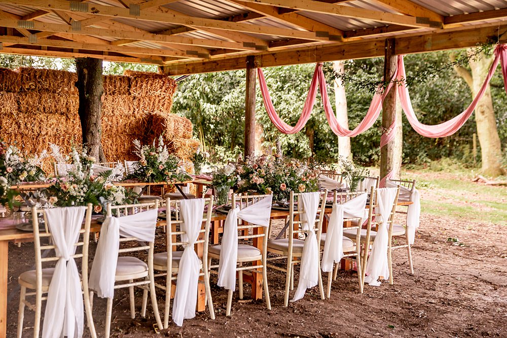 Lilibet Wood Wedding Hannah Betts Photography U Shape Table Decor Rustic Greenery Flowers Candles Centrepiece