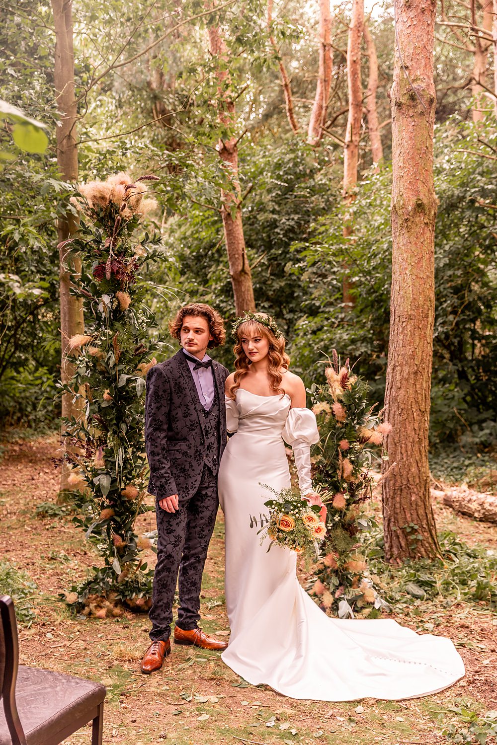 Lilibet Wood Wedding Hannah Betts Photography Flower Pillars Decor Ceremony