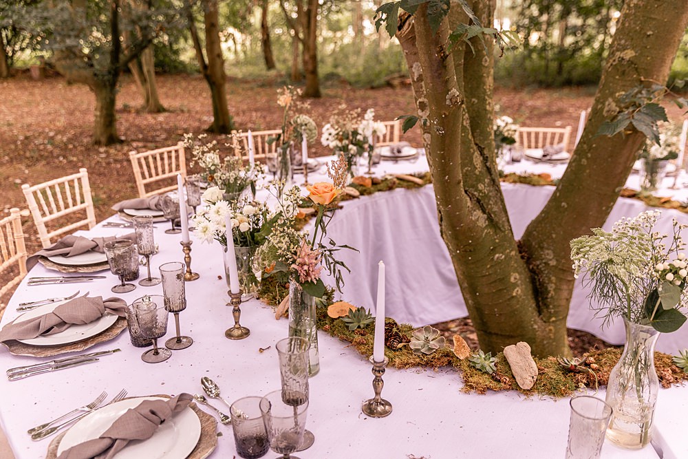 Lilibet Wood Wedding Hannah Betts Photography Circle Hoop Tree Table Decor Outdoor Reception